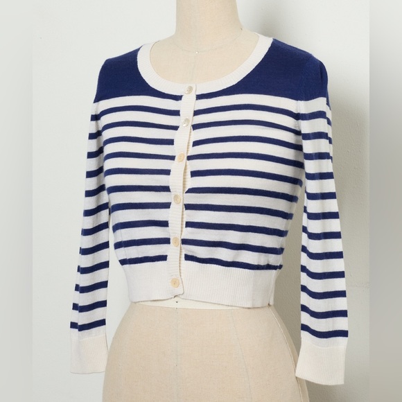 Three-Quarter Sleeve Open-Front Cropped Cardigan 100% Cashmere[NEW] - Picture 2 of 6